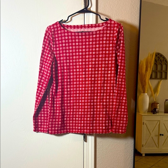 Talbots Red and White Patterned Blouse - Picture 1 of 3